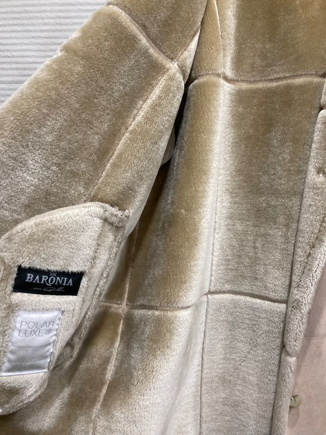 Abrigo 3/4 de algodón q simula ante