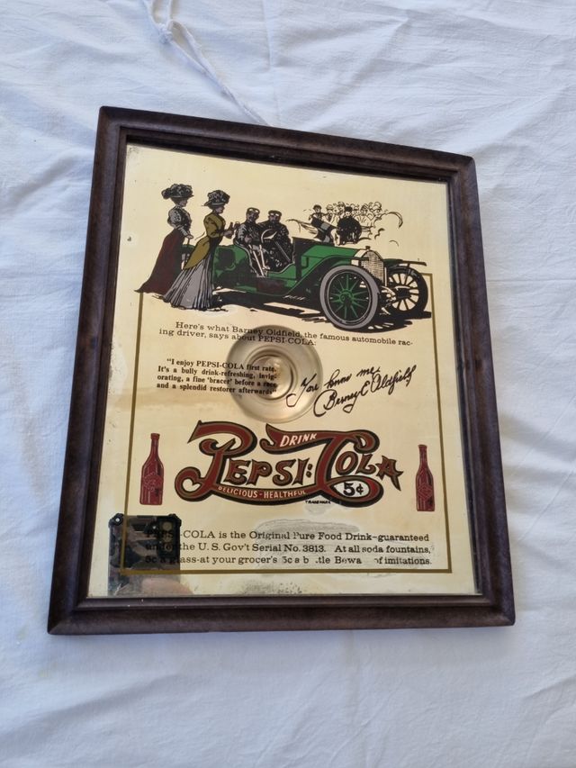 ANTIGUO ESPEJO DE PUBLICIDAD DE PEPSICOLA