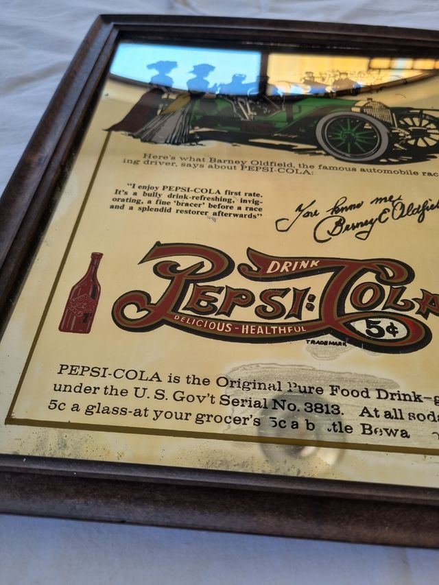 ANTIGUO ESPEJO DE PUBLICIDAD DE PEPSICOLA