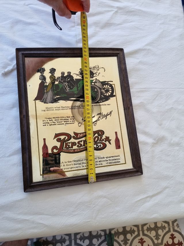 ANTIGUO ESPEJO DE PUBLICIDAD DE PEPSICOLA