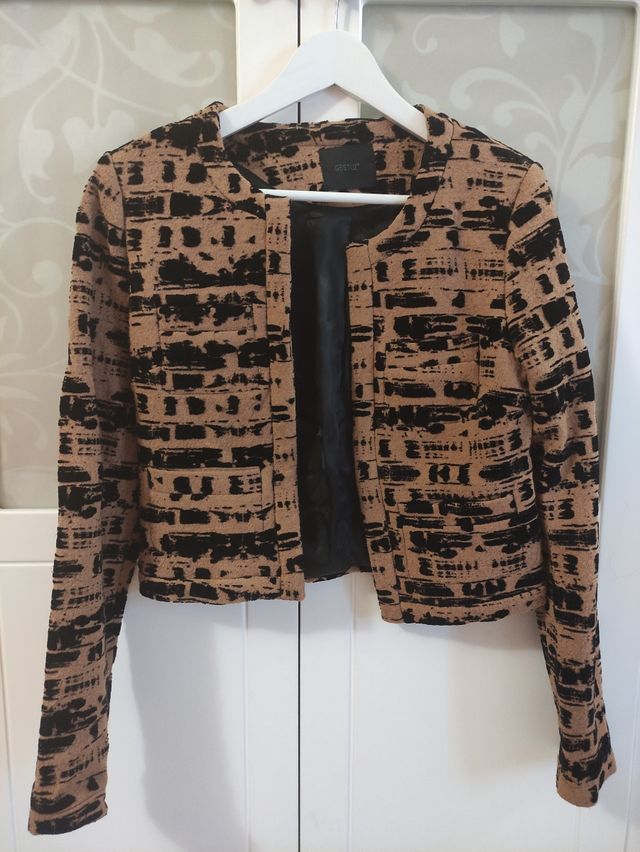 Chaqueta Torera Camel y negro