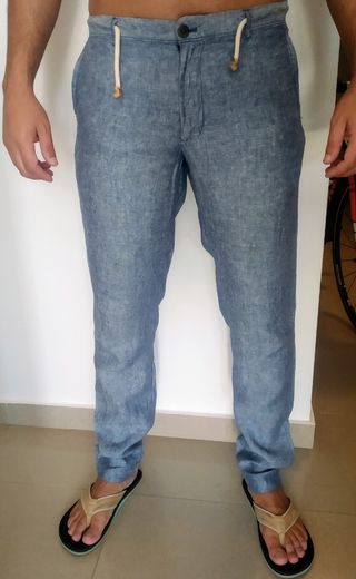 Pantalón de lino hombre Zara de segunda mano por 5 EUR en Guadalupe en  WALLAPOP