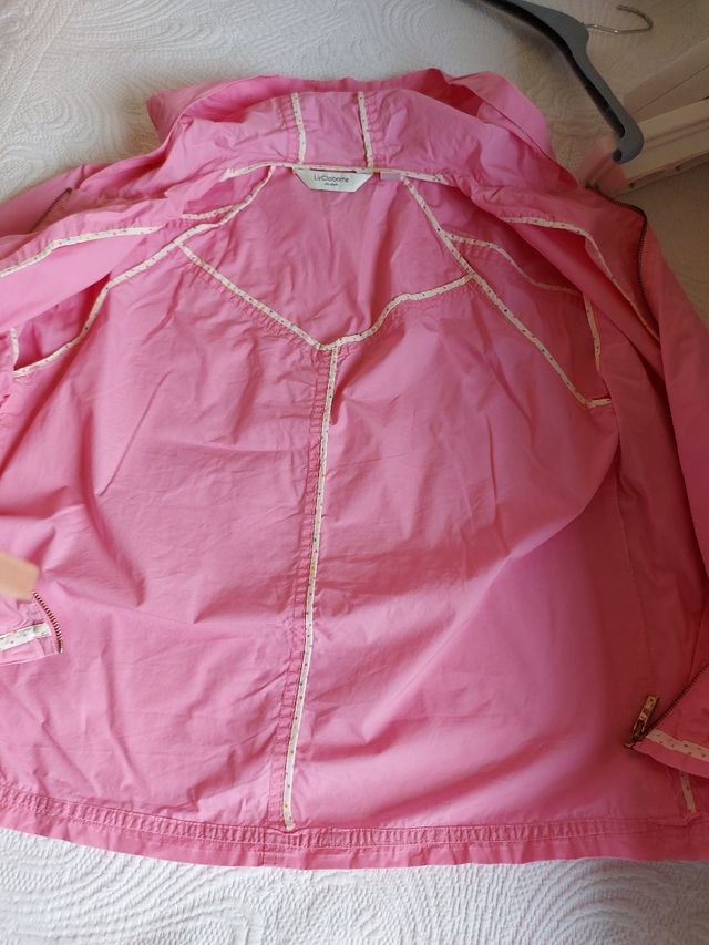 Cazadora juvenil rosa chicle talla M