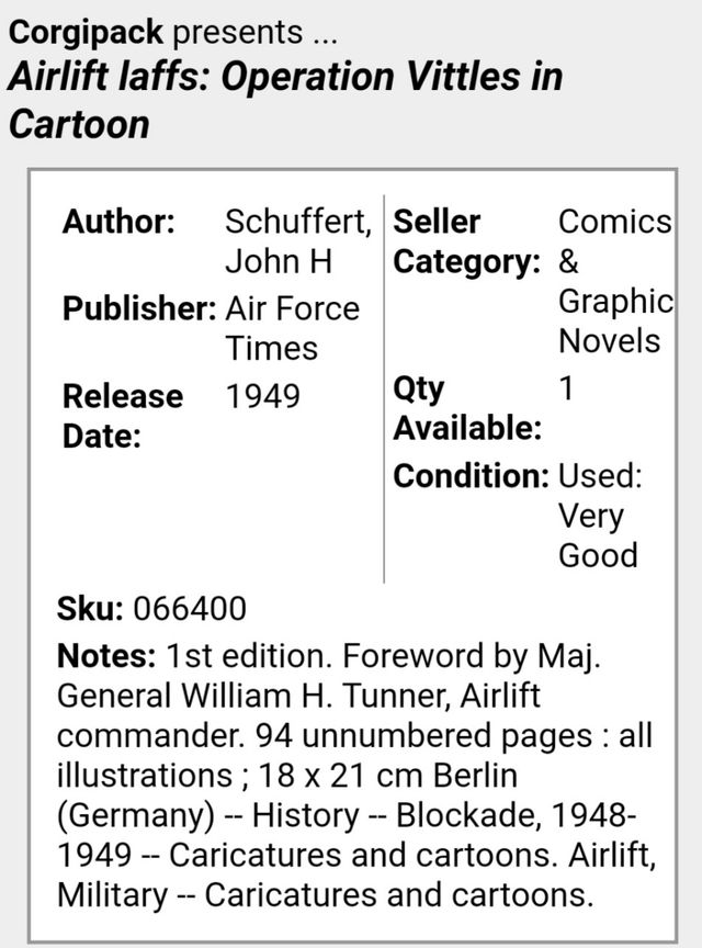 Libro antiguo de 1949 Airlift lafft Americano