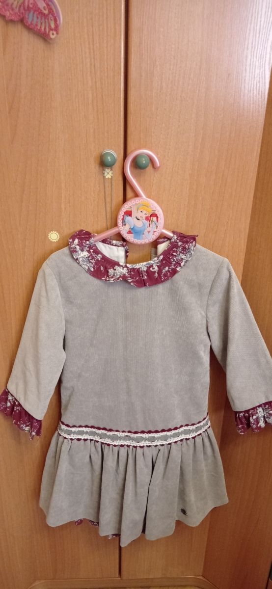 vestido niña pana