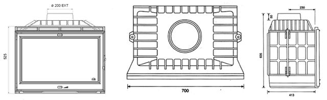 CHIMENEA LACUZA RE-700
