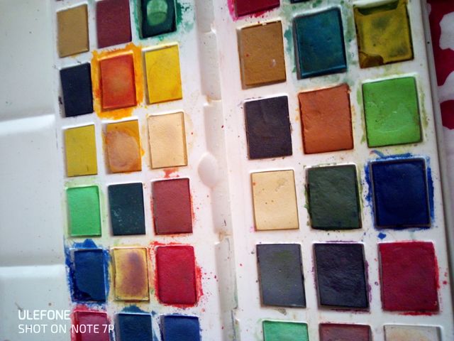 Acuarelas caja metal. Page of london