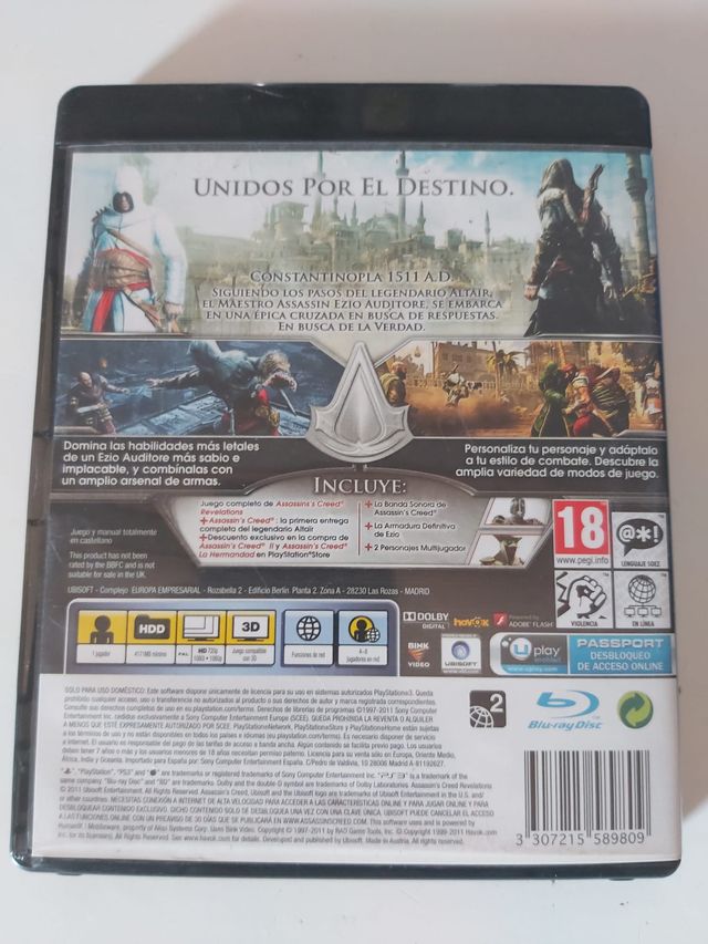 Assasins Creed Revelations Ed. Especial Ps3 Play 3