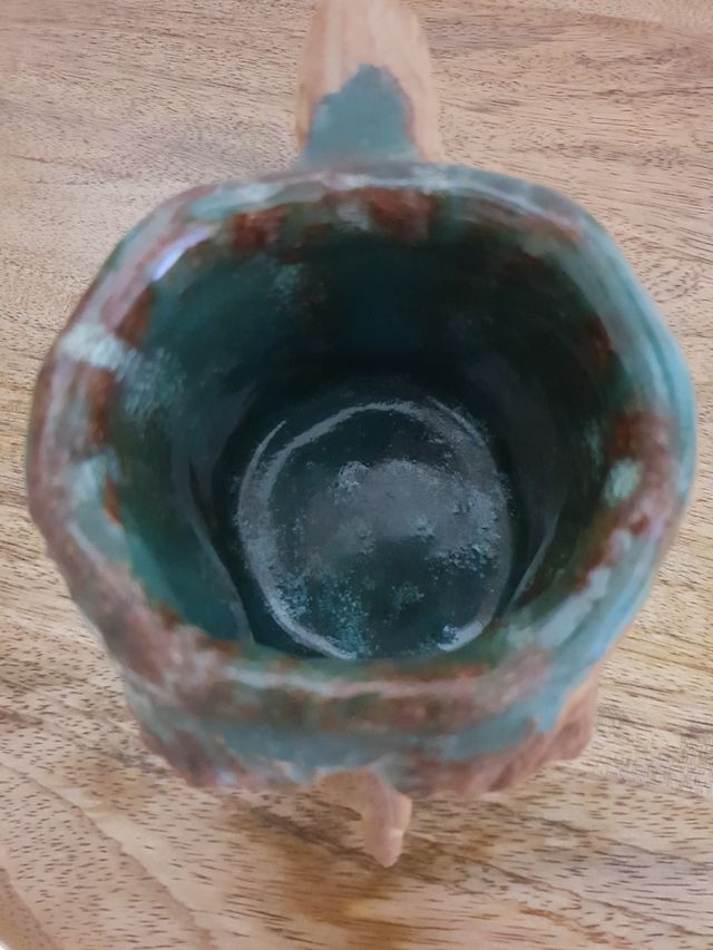 Artesanía jarra barro y esmalte nueva