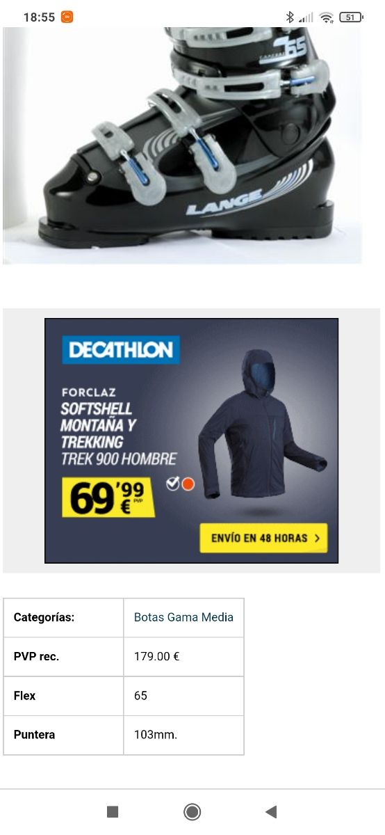 Botas esquí chica lange concept 65