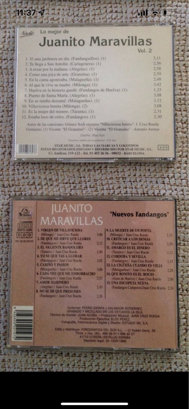 CD's de Juanito Maravillas.