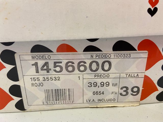 ZAPATOS ROJOS DE TALÓN ALTO, T. 39, MARCA BESWEET