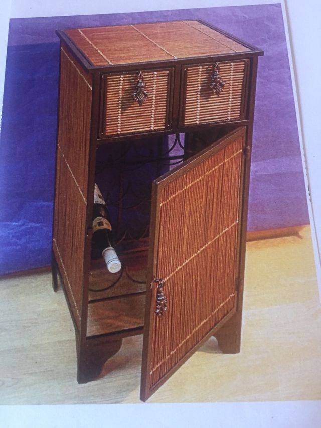 BOTELLERO DE FORJA Y CAÑA