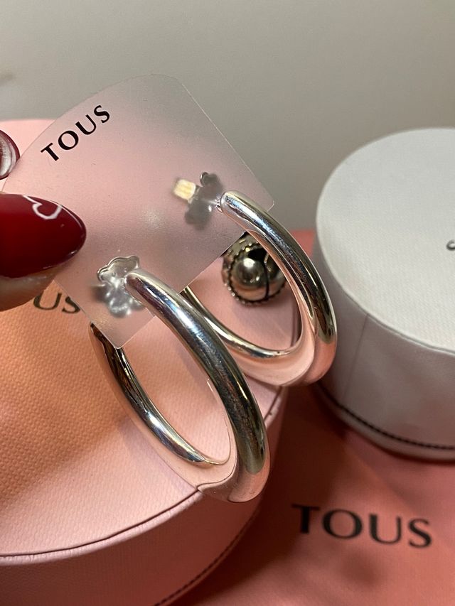 PENDIENTES ARO  WARM TOUS PLATA 925