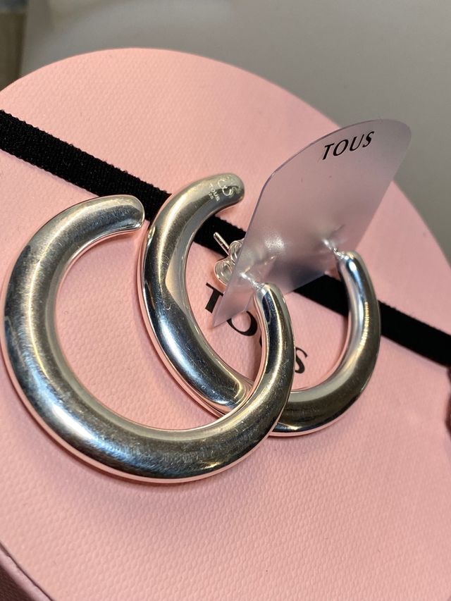 PENDIENTES ARO  WARM TOUS PLATA 925