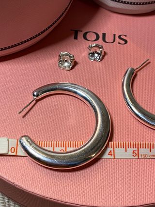 PENDIENTES ARO  WARM TOUS PLATA 925