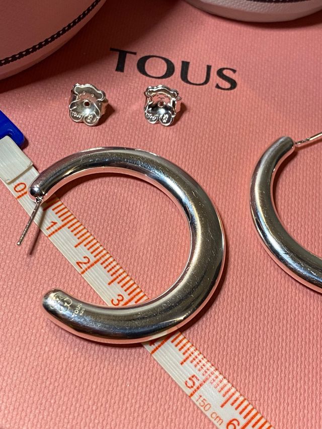 PENDIENTES ARO  WARM TOUS PLATA 925