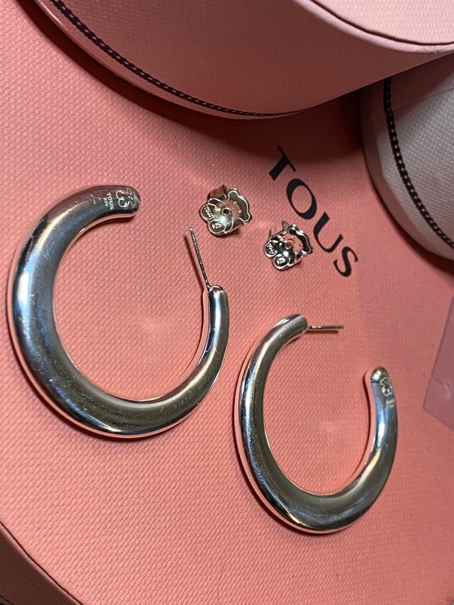 PENDIENTES ARO  WARM TOUS PLATA 925