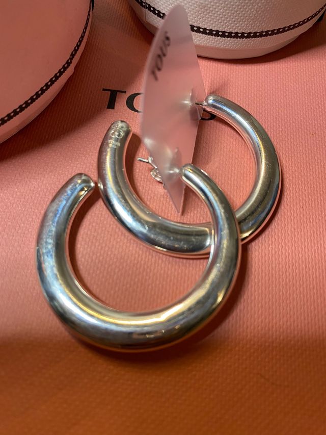 PENDIENTES ARO  WARM TOUS PLATA 925