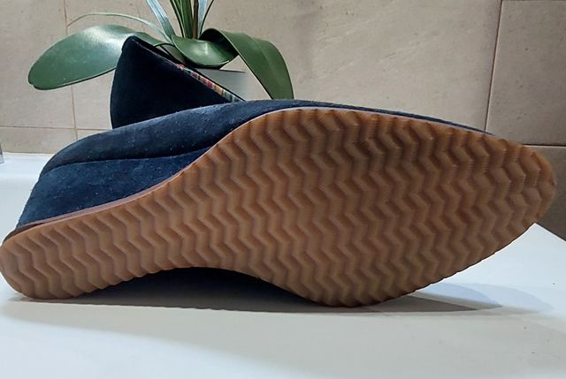 Zapato ante azul marino