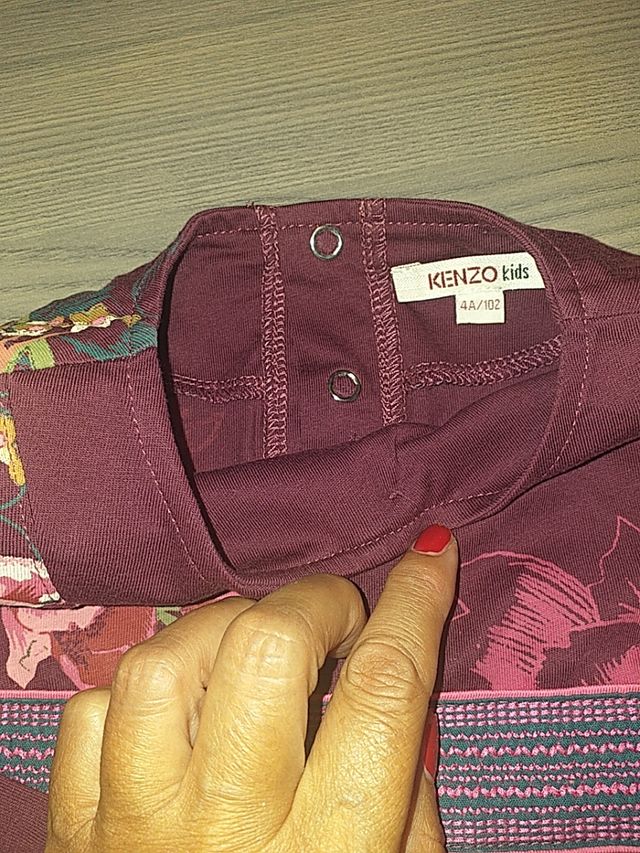 vestido Burdeos niña kenzo