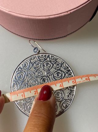 PENDIENTES TOUS ROSA DE ABRIL PLATA