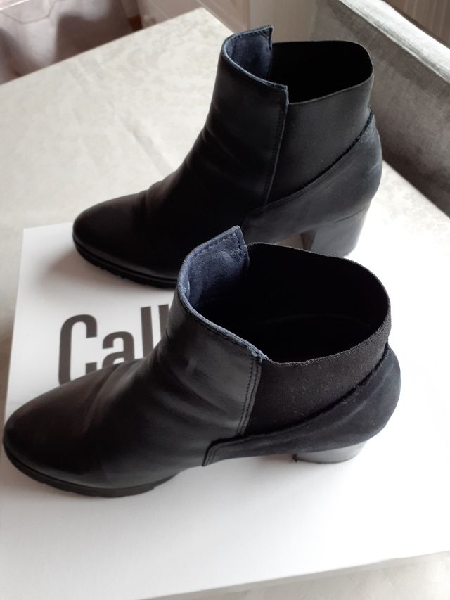 Botines Callaghan cuero negro T38