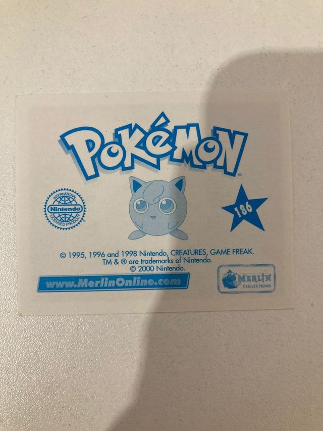 Cromos Pokemon Merlin año 2000