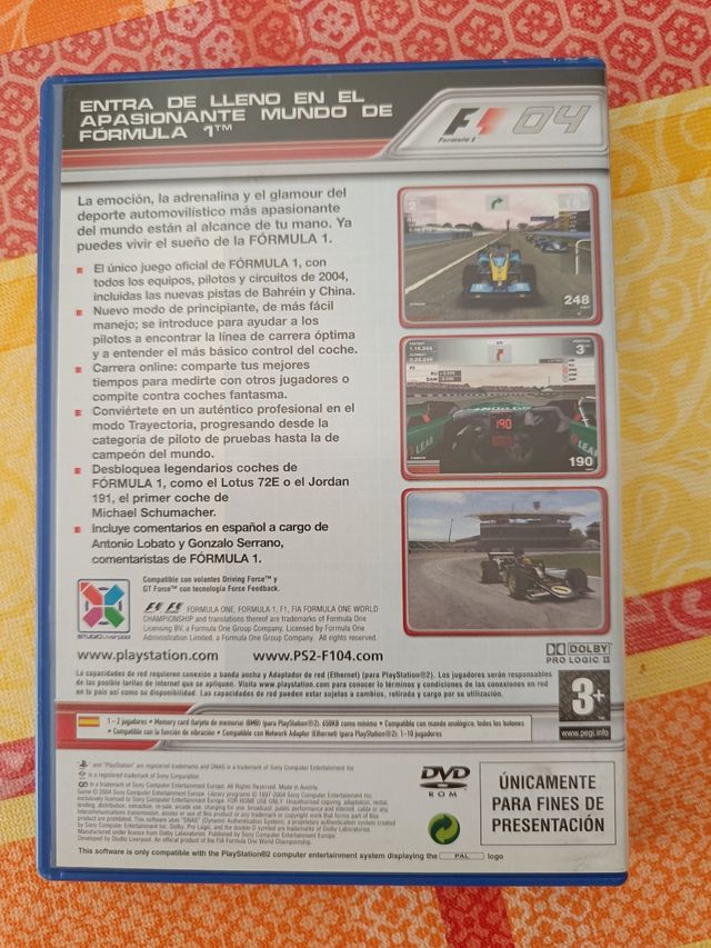 Juego PS2 Fórmula One 04