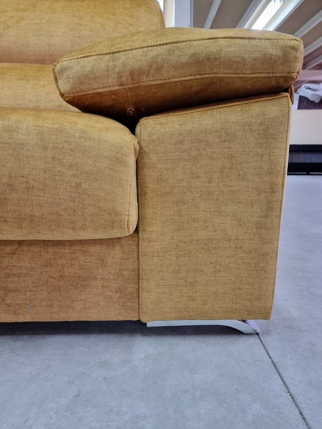 Sofá 275cm Extraible, Reclinable, Arcón, 2 Pouf