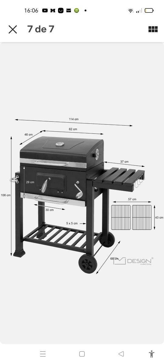 barbacoa carbón tipo Weber