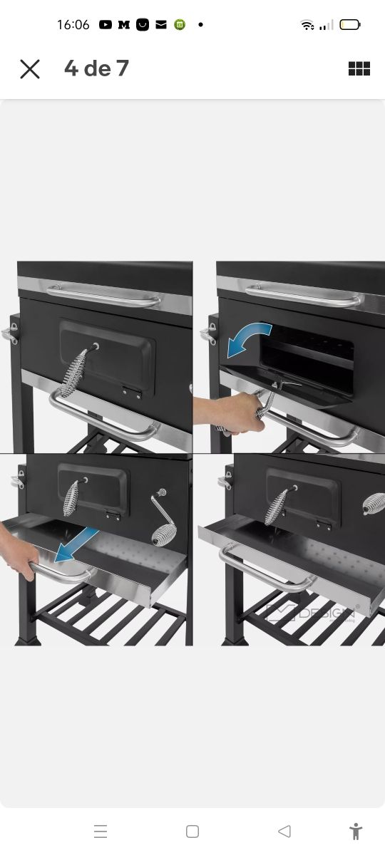 barbacoa carbón tipo Weber