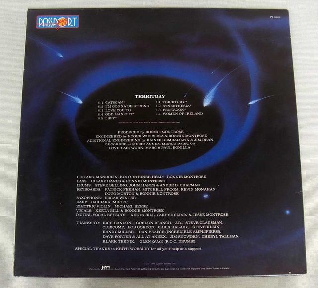 Ronnie Montrose Territory (Vinilo) de segunda mano por 10 EUR en