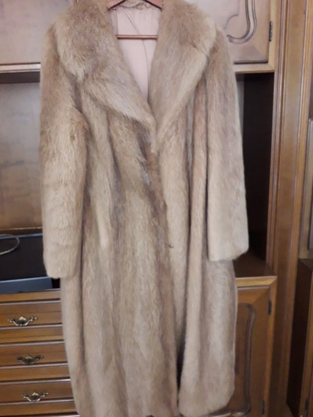 abrigo de piel largo