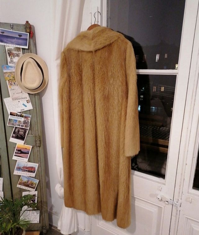 abrigo de piel largo