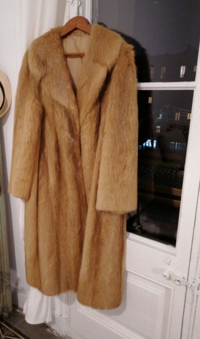 abrigo de piel largo