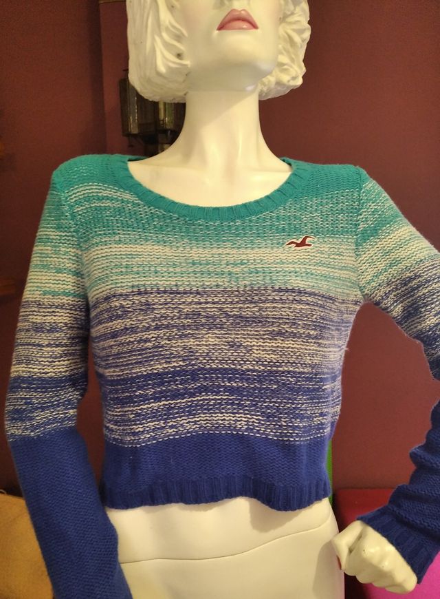 Jersey punto Hollister talla XS azul