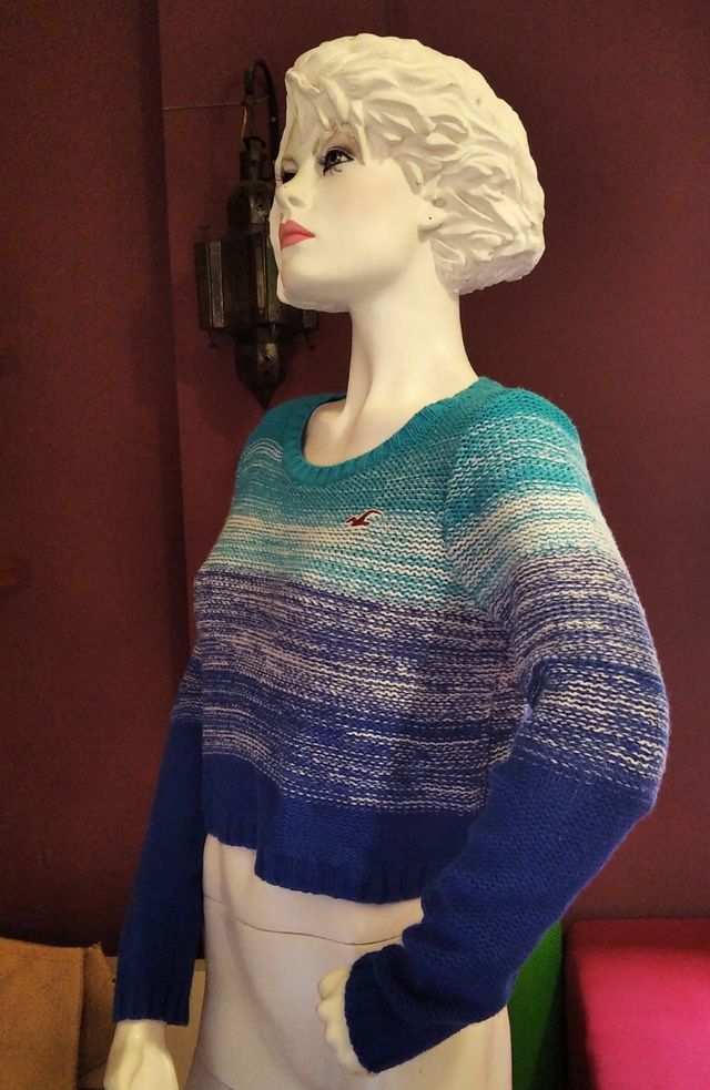 Jersey punto Hollister talla XS azul