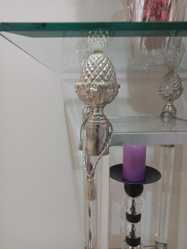 Libreria in vetro a 3 ripiani