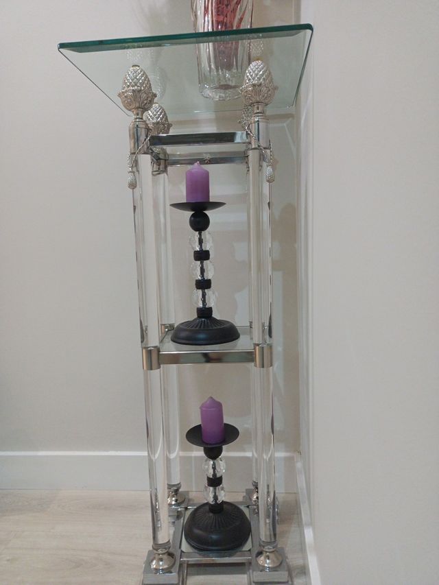 Libreria in vetro a 3 ripiani