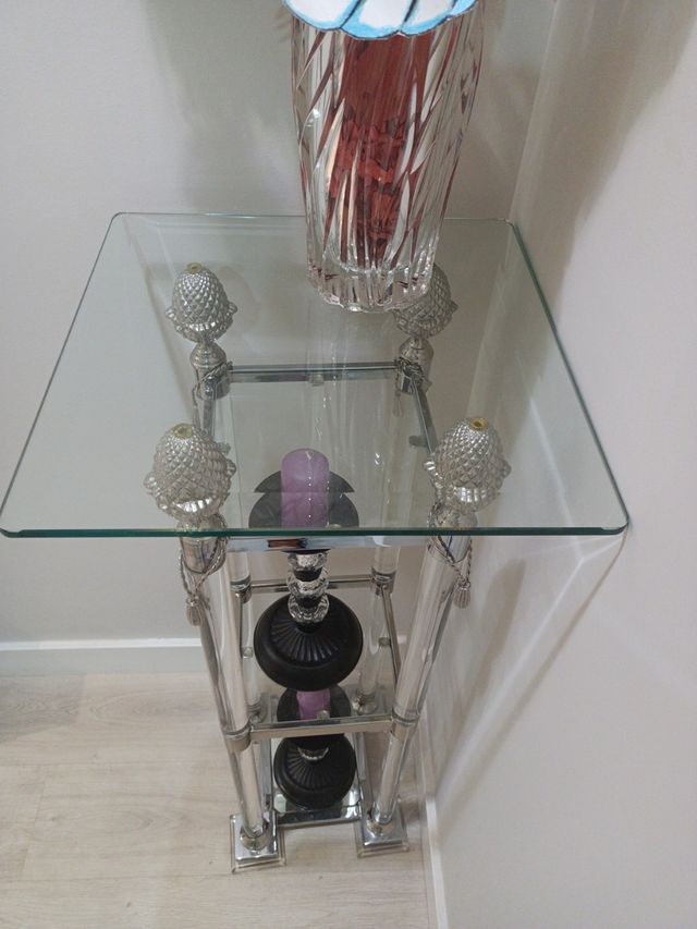 Libreria in vetro a 3 ripiani