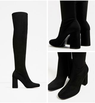 Botas altas calcetín Zara de segunda mano por 25 EUR en Barcelona en  WALLAPOP