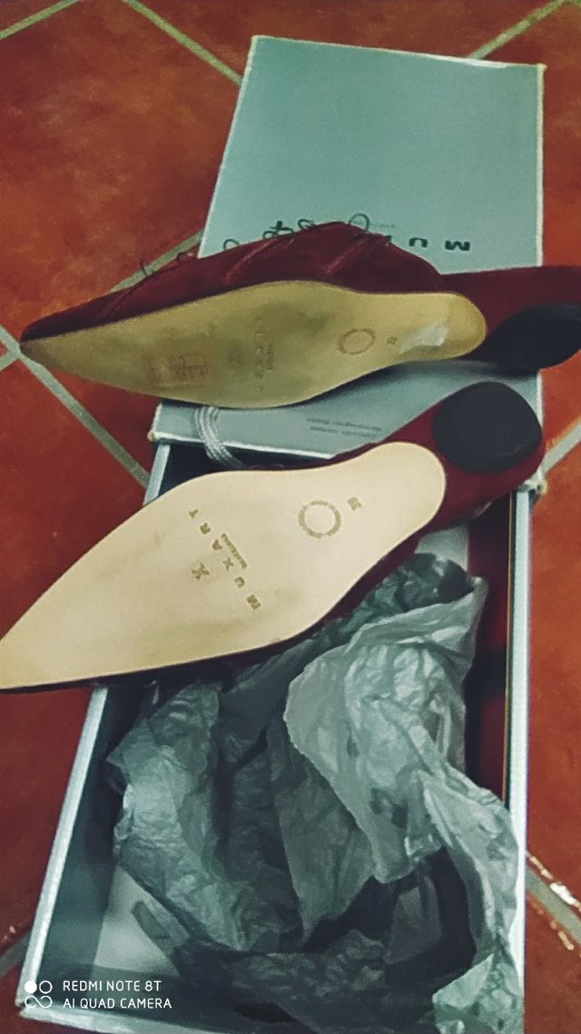 zapatos piel vellut granates marca Muxart
