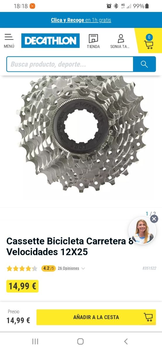 cassette bicicleta NUEVO
