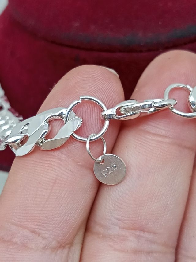 Cadena para hombre chapada en plata 925