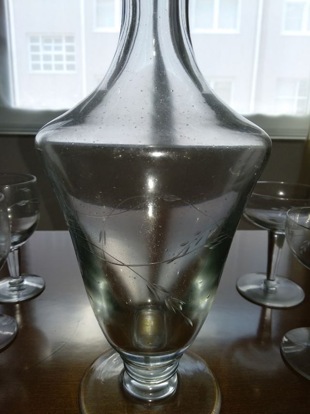 Cristalería tallada vintage