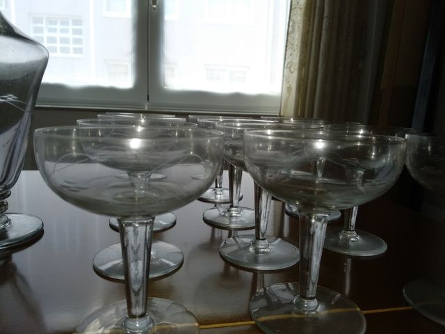 Cristalería tallada vintage