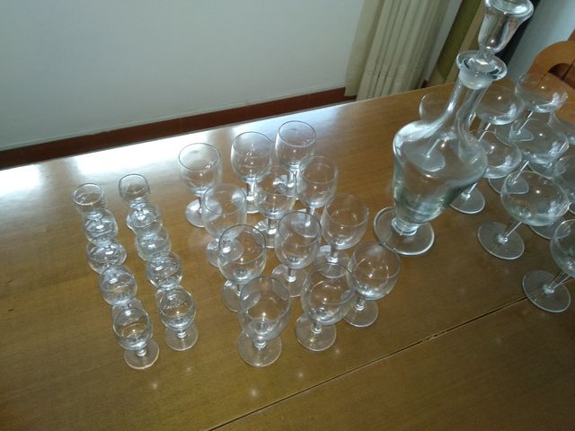 Cristalería tallada vintage