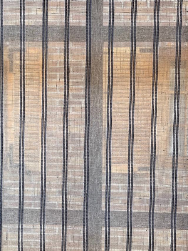 Cortinas y store rayas azules