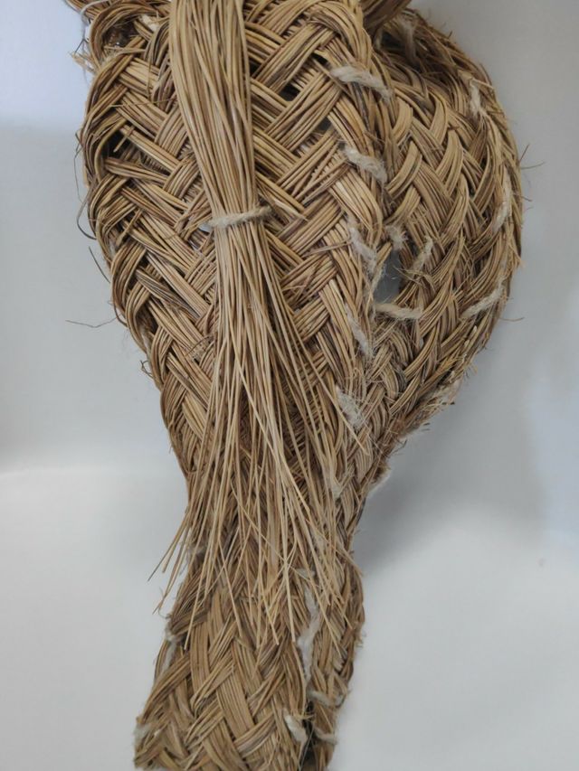 Decoración pared cabeza esparto burro